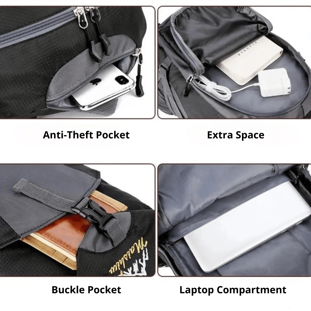 40L Hiking Backpack Water-Resistant Nylon Trekking Straps - Everhikes