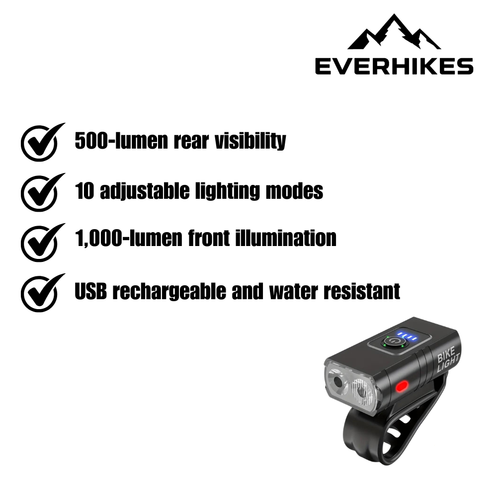 Bike Light Set Rechargeable LED with Front and Rear Lights