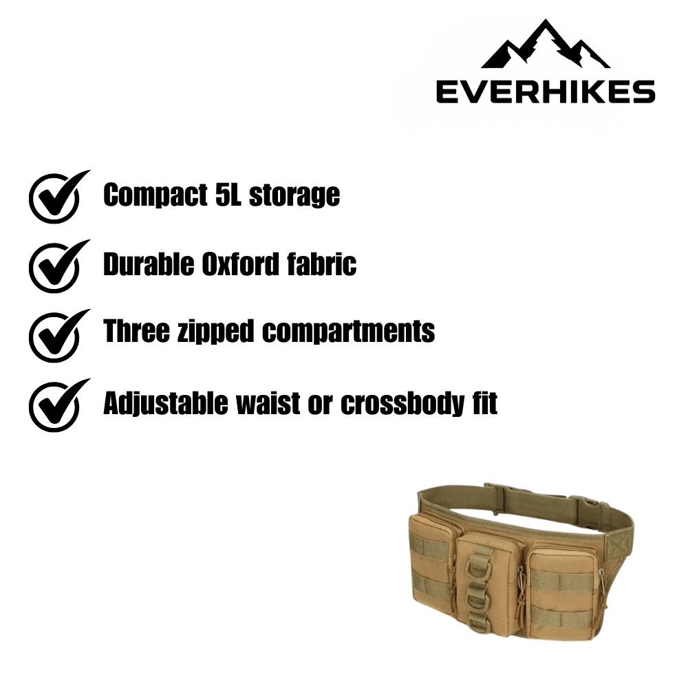 Waist Pack, Durable Adjustable 5L | Everhikes