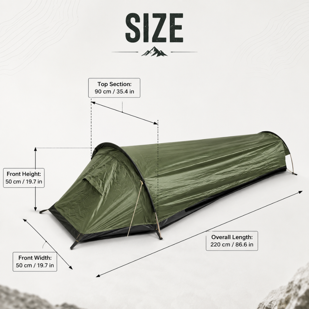 Backpacking Tent Lightweight Waterproof 1-Person Shelter