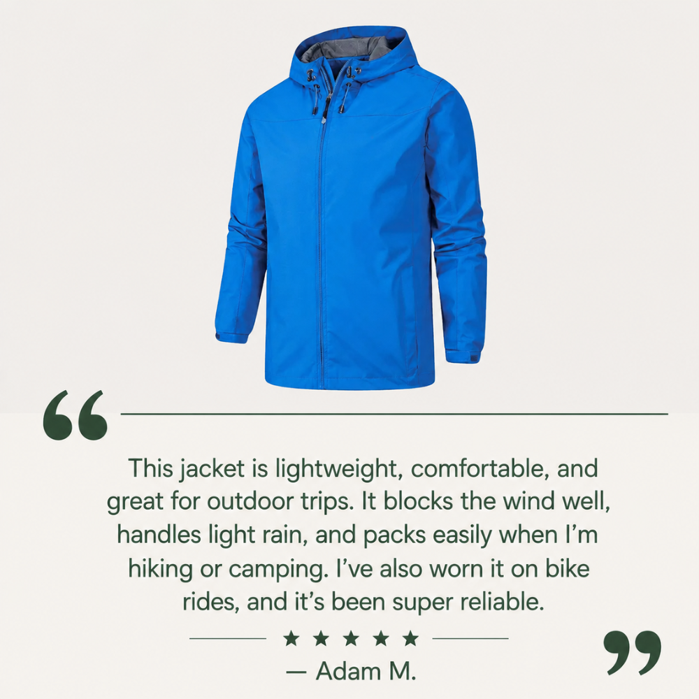 Rain Jacket, Waterproof Breathable Lightweight Shell | Everhikes