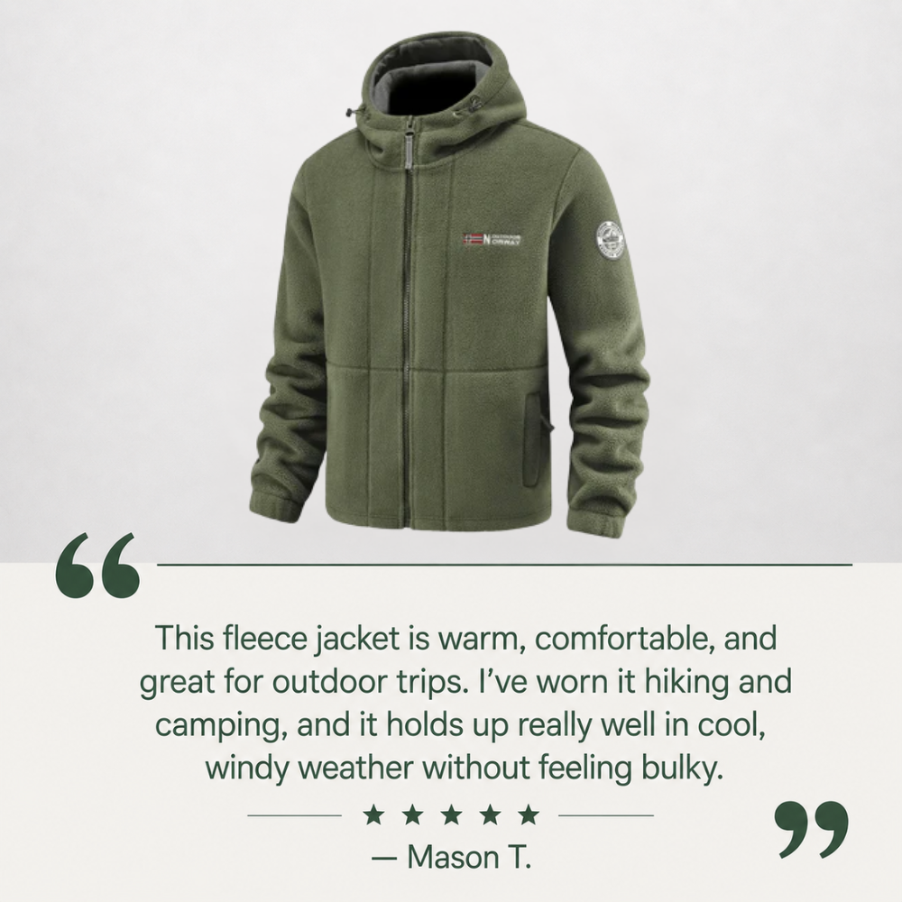 Men’s Fleece Jacket, Windproof Breathable Outerwear | Everhikes