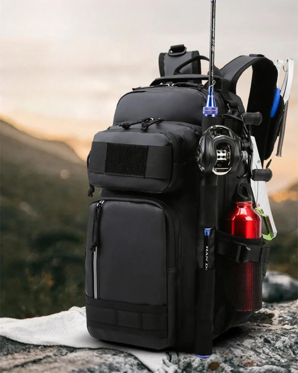 Fishing Backpack Water-Resistant with Rod Holders