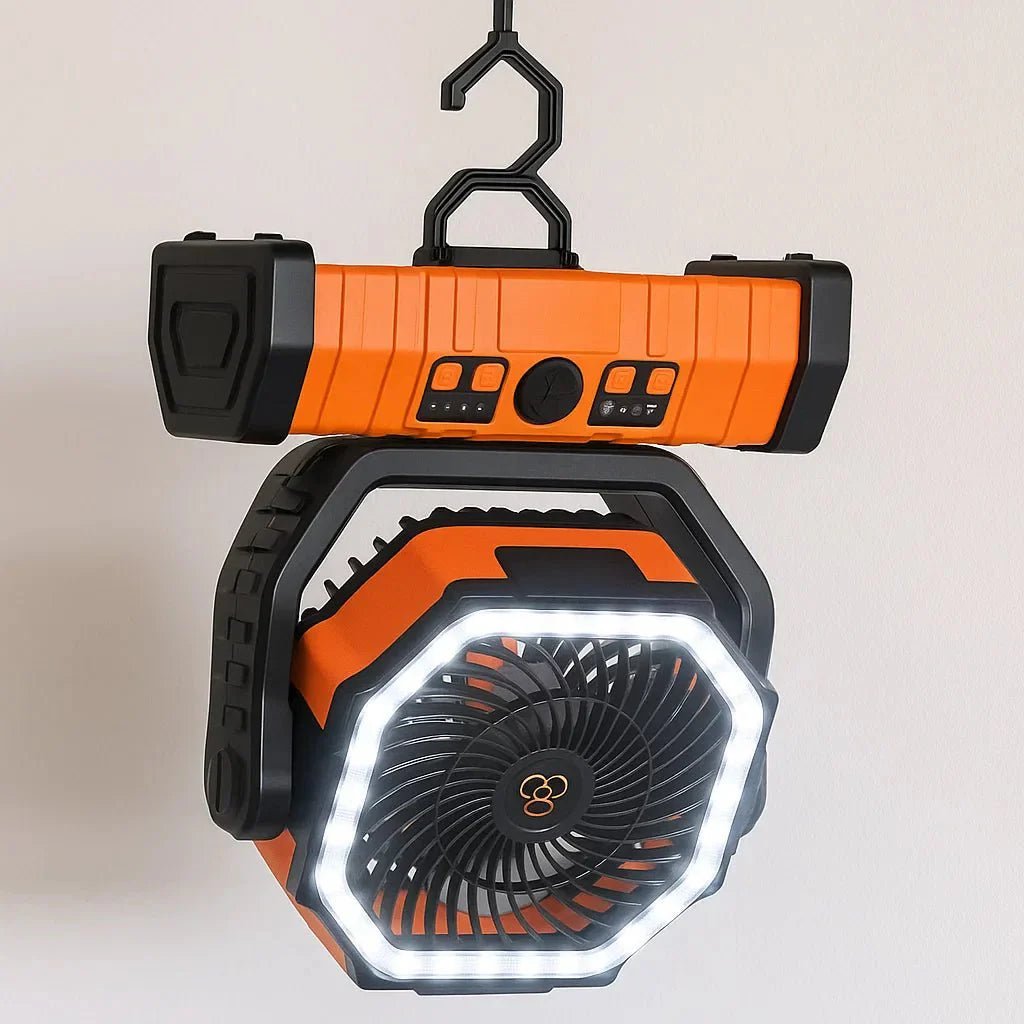 Camping Fan, Rechargeable LED Light with Power Bank | Everhikes - Everhikes