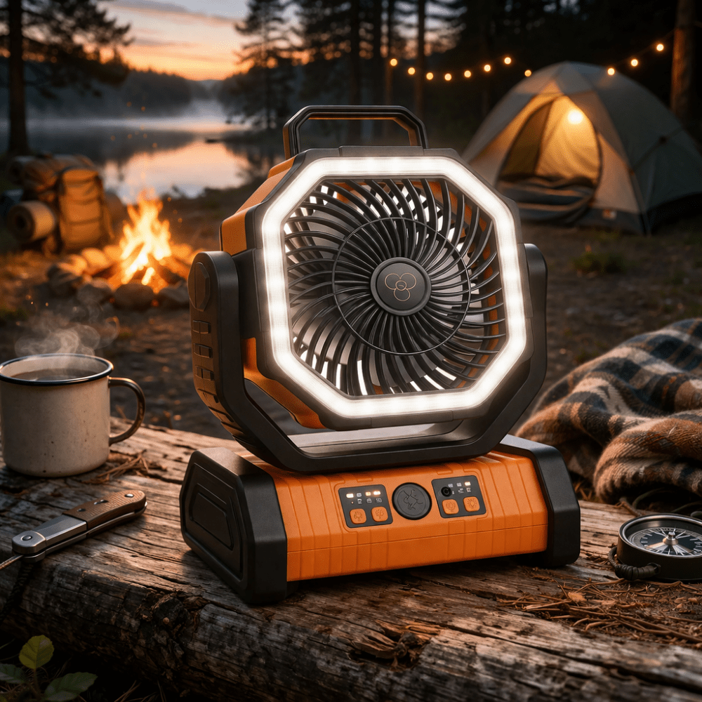 Camping Fan, Rechargeable LED Light with Power Bank | Everhikes - Everhikes