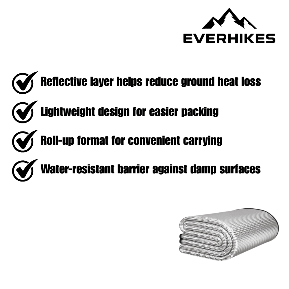 Camping Ground Mat – Lightweight Water-Resistant Thermal Pad - Everhikes