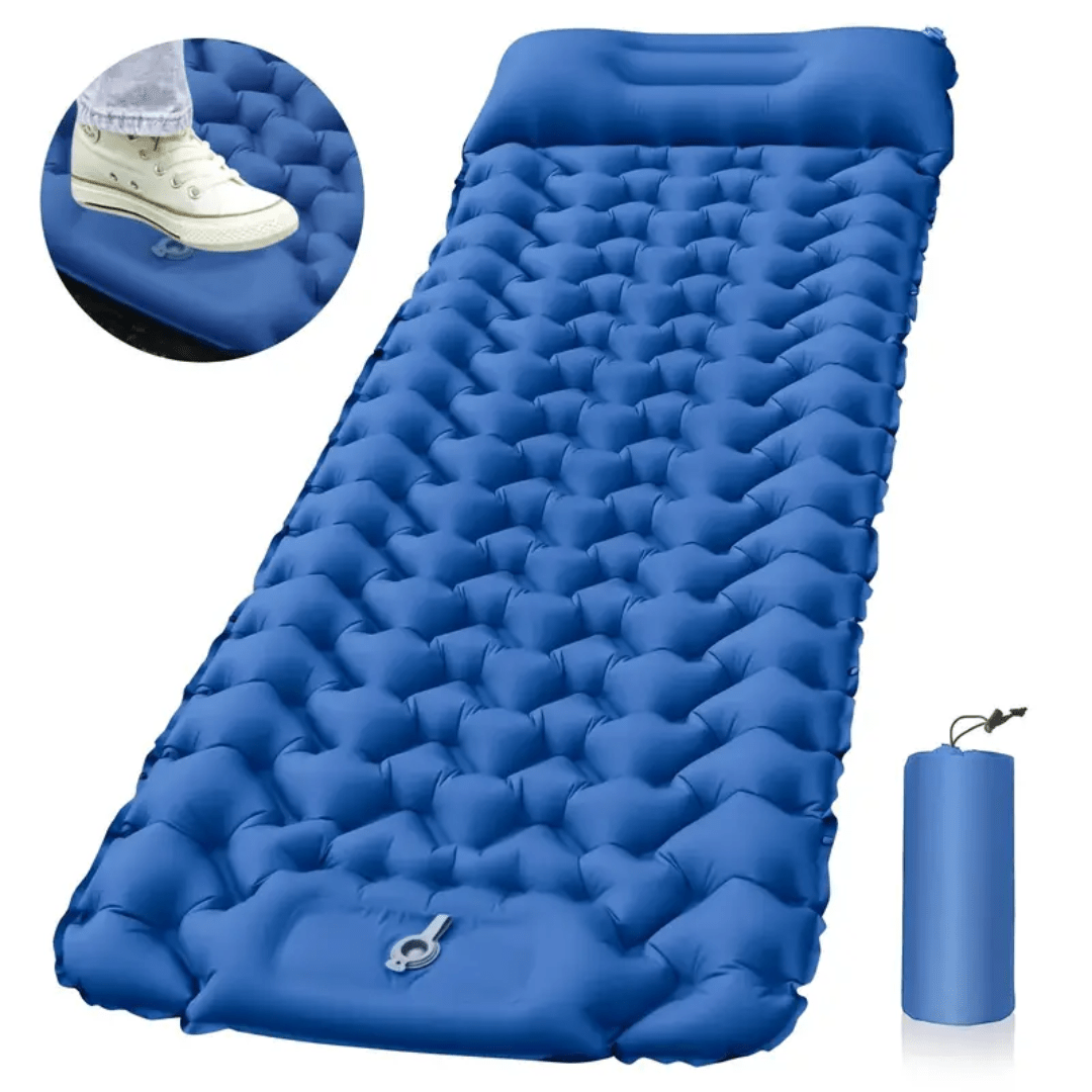 Camping Sleeping Pad Lightweight Inflatable with Built-In Pump - Everhikes