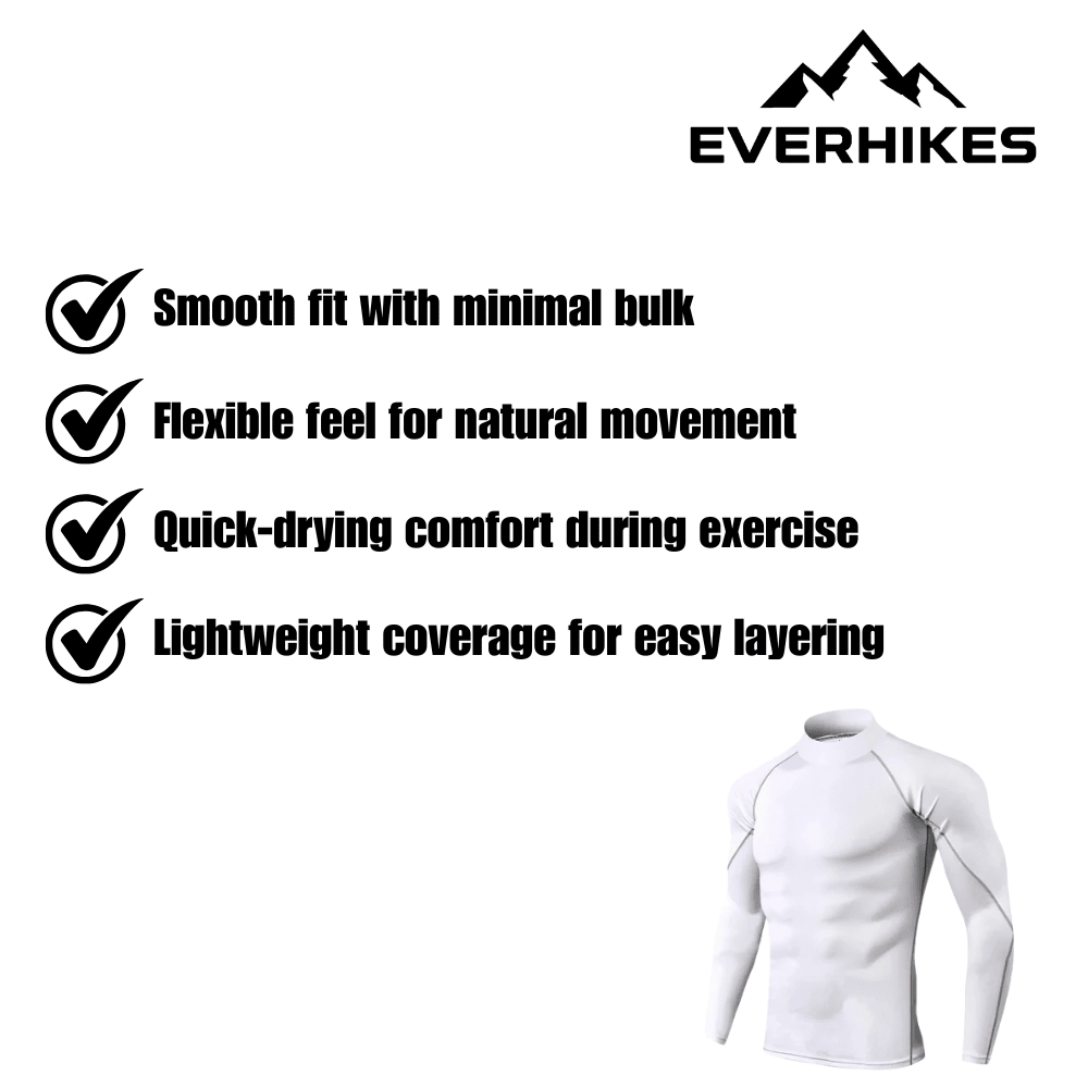Compression Shirt, Lightweight Quick-Dry Long-Sleeve - Everhikes