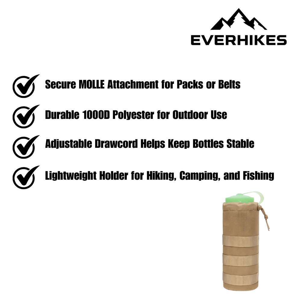 Durable MOLLE Water Bottle Holder for Hiking | Everhikes - Everhikes