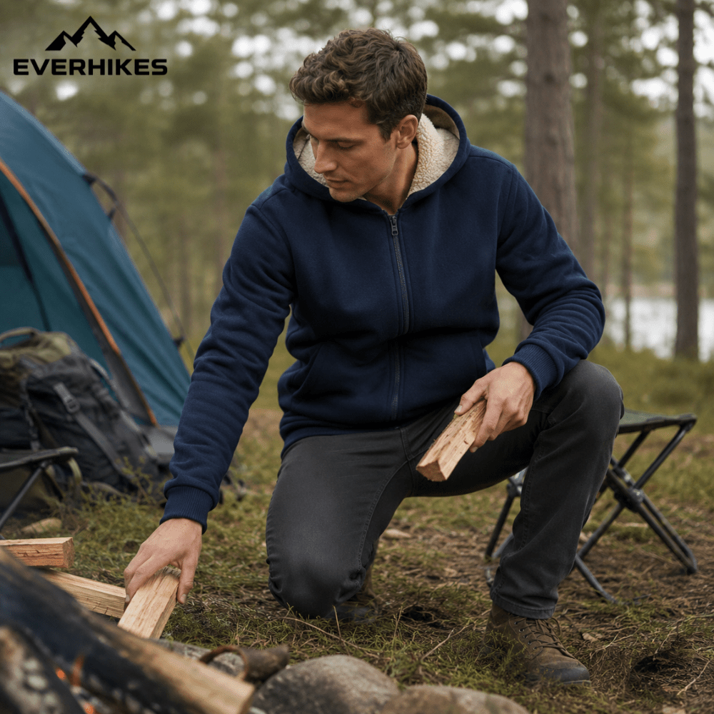 Fleece Hoodie – Sherpa - Lined Men’s Winter Layer | Everhikes - Everhikes