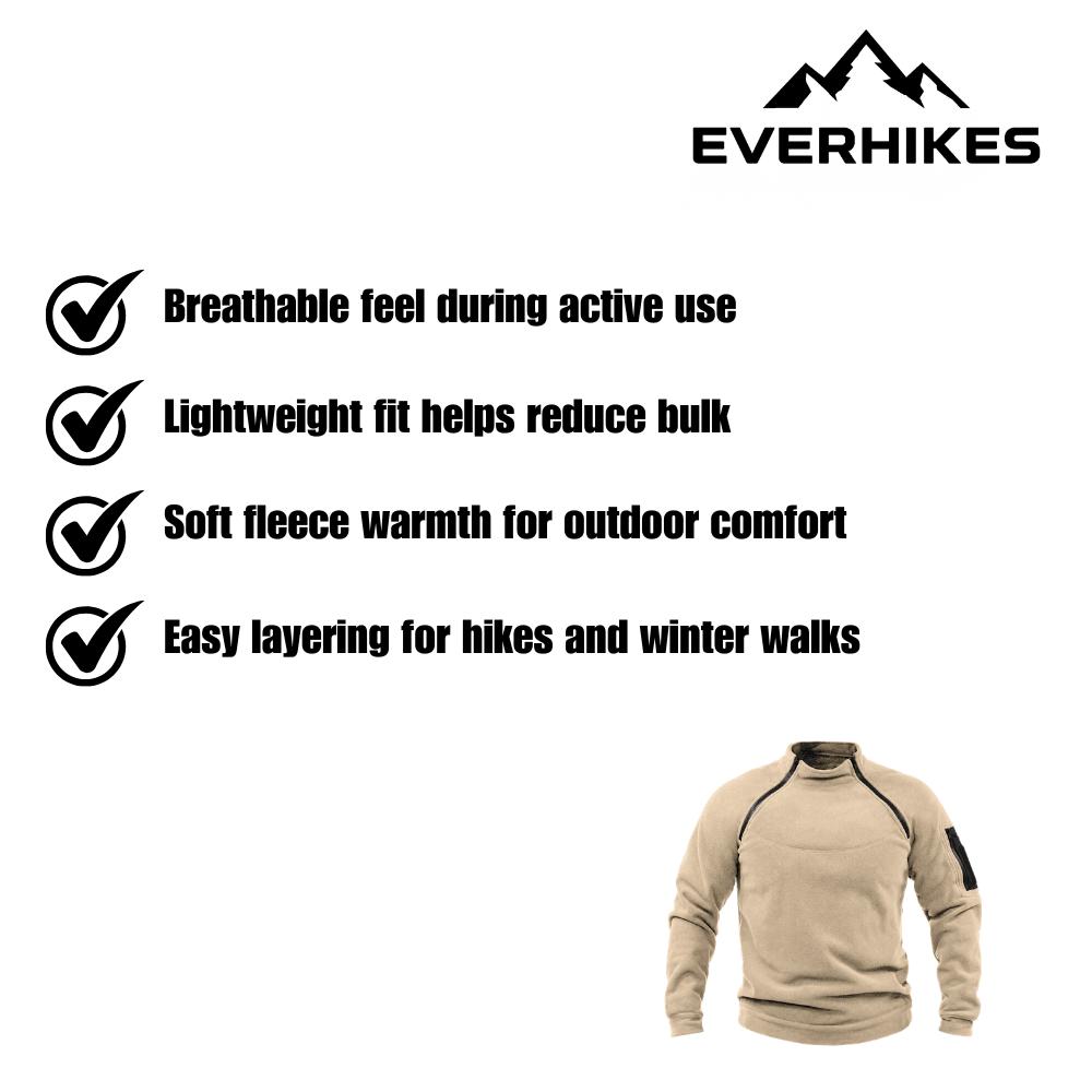 Fleece Pullover, Lightweight Breathable | Everhikes - Everhikes