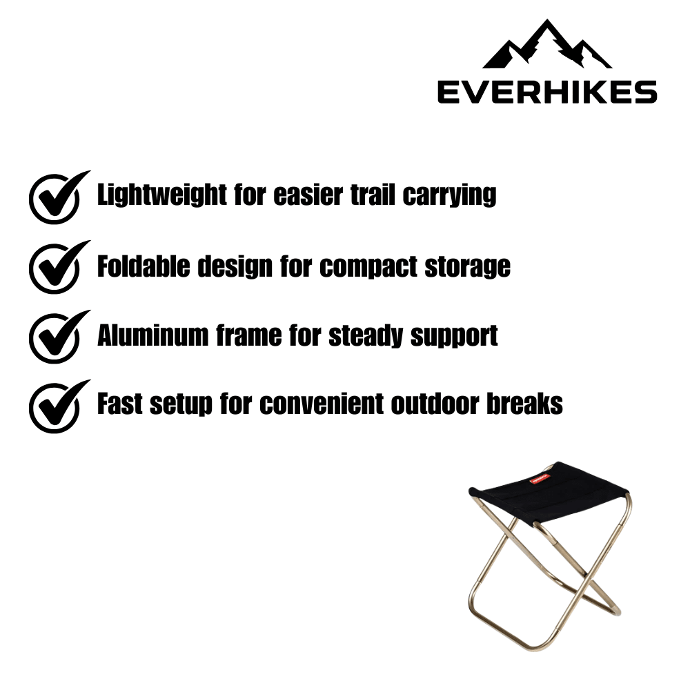 Foldable Hiking Stool, Lightweight Aluminum Camping Seat | Everhikes - Everhikes