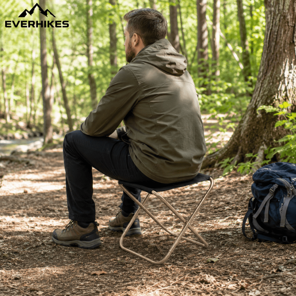 Foldable Hiking Stool, Lightweight Aluminum Camping Seat | Everhikes - Everhikes