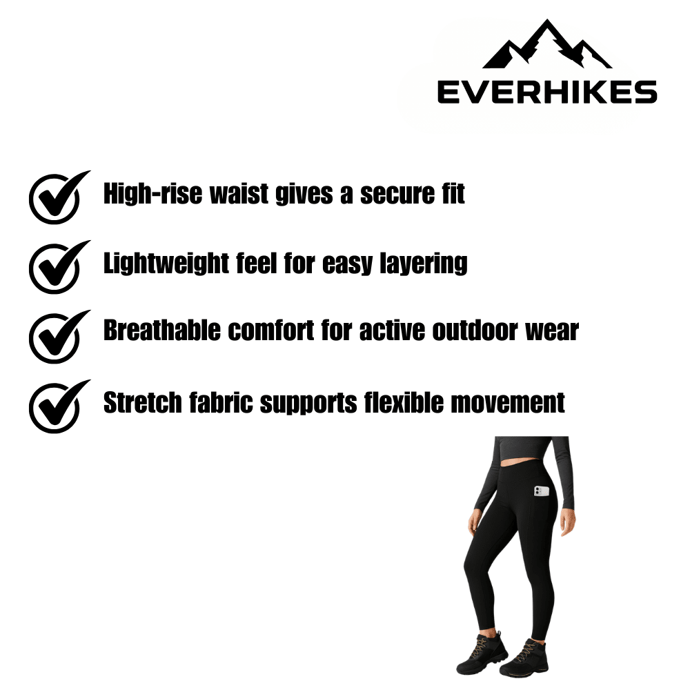 Hiking Leggings, Stretch High - Waist Women's Fit | Everhikes - Everhikes