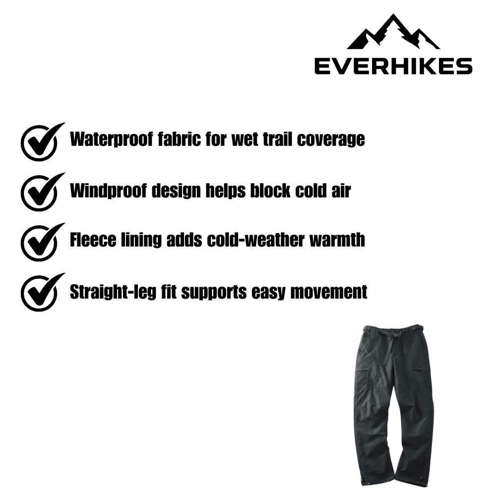 Hiking Pants – Men’s Waterproof Fleece-Lined Design | Everhikes - Everhikes