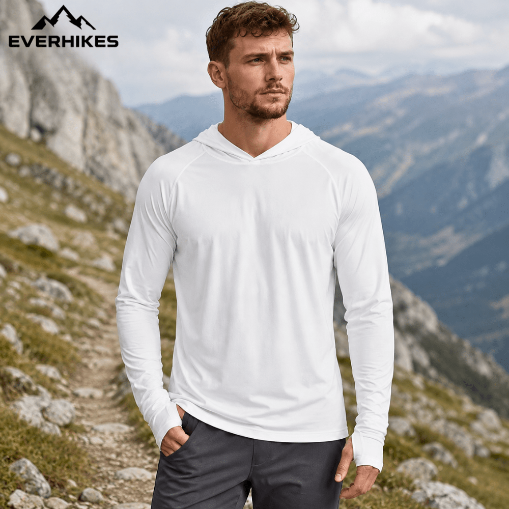 Hiking Shirt, Lightweight UPF 50+ Men's Hooded | Everhikes - Everhikes
