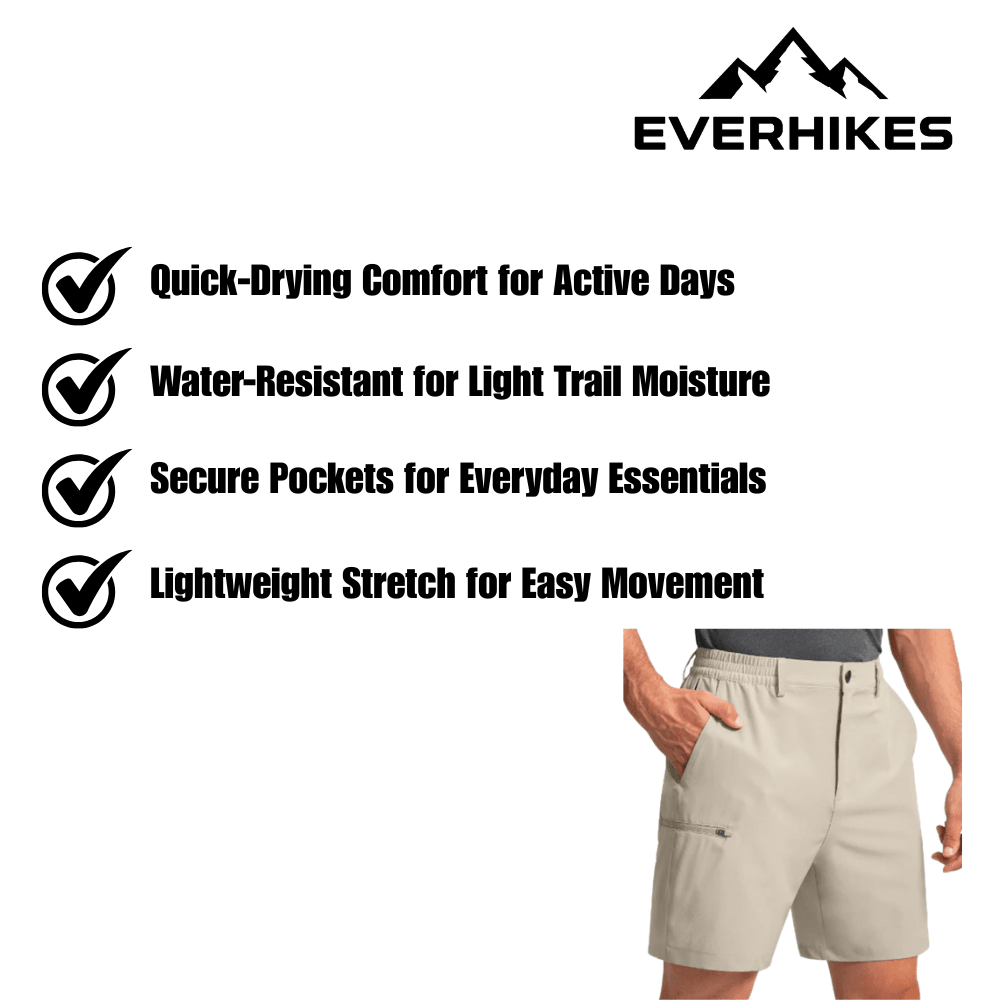 Hiking Shorts, Lightweight Water - Resistant Outdoor Wear - Everhikes
