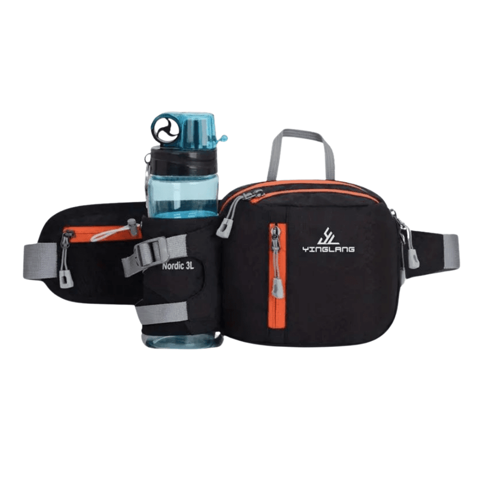 Hiking Waist Pack Lightweight Water-Resistant with Bottle Holder - Everhikes