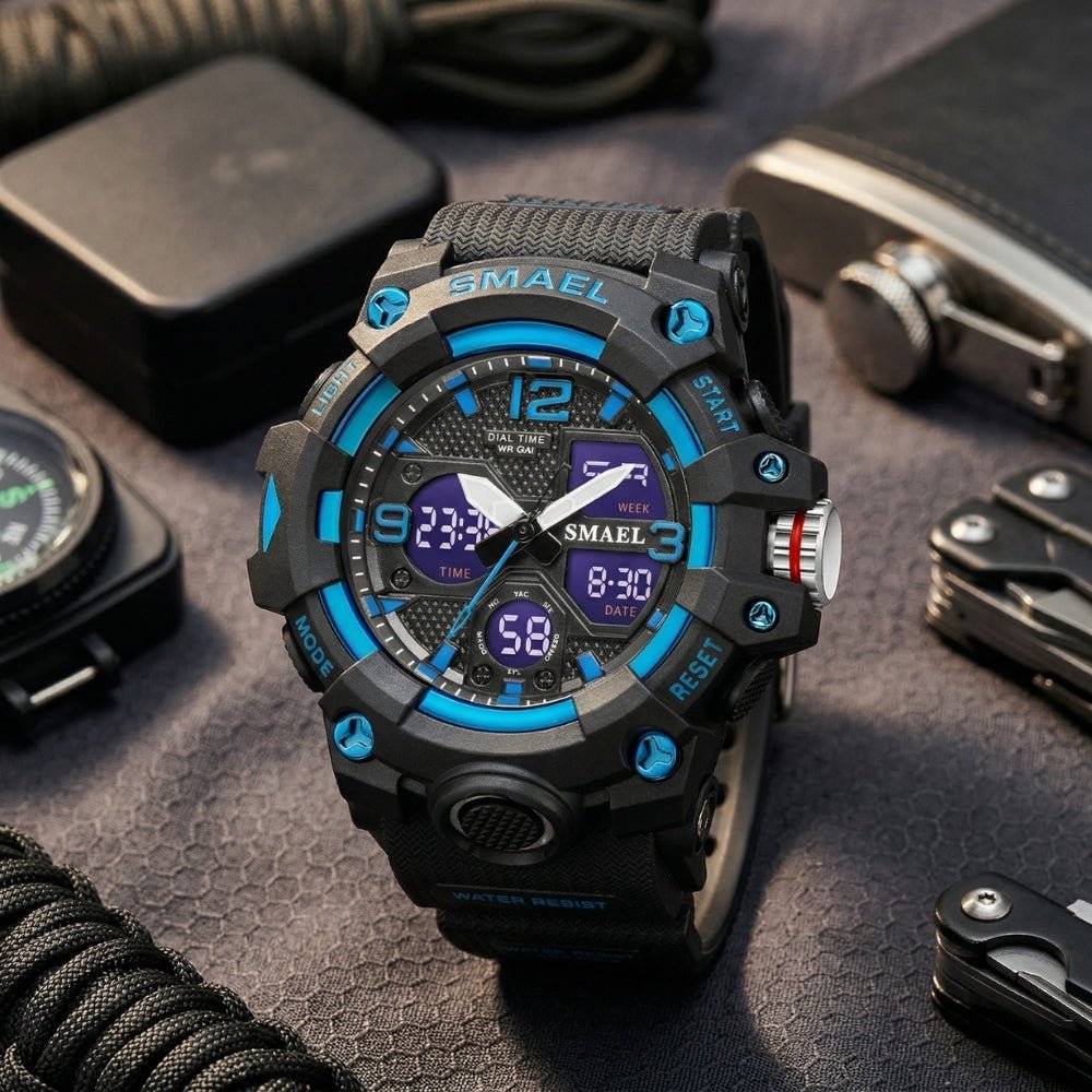 Hiking Watch, Water - Resistant Dual - Display Digital Watch - Everhikes