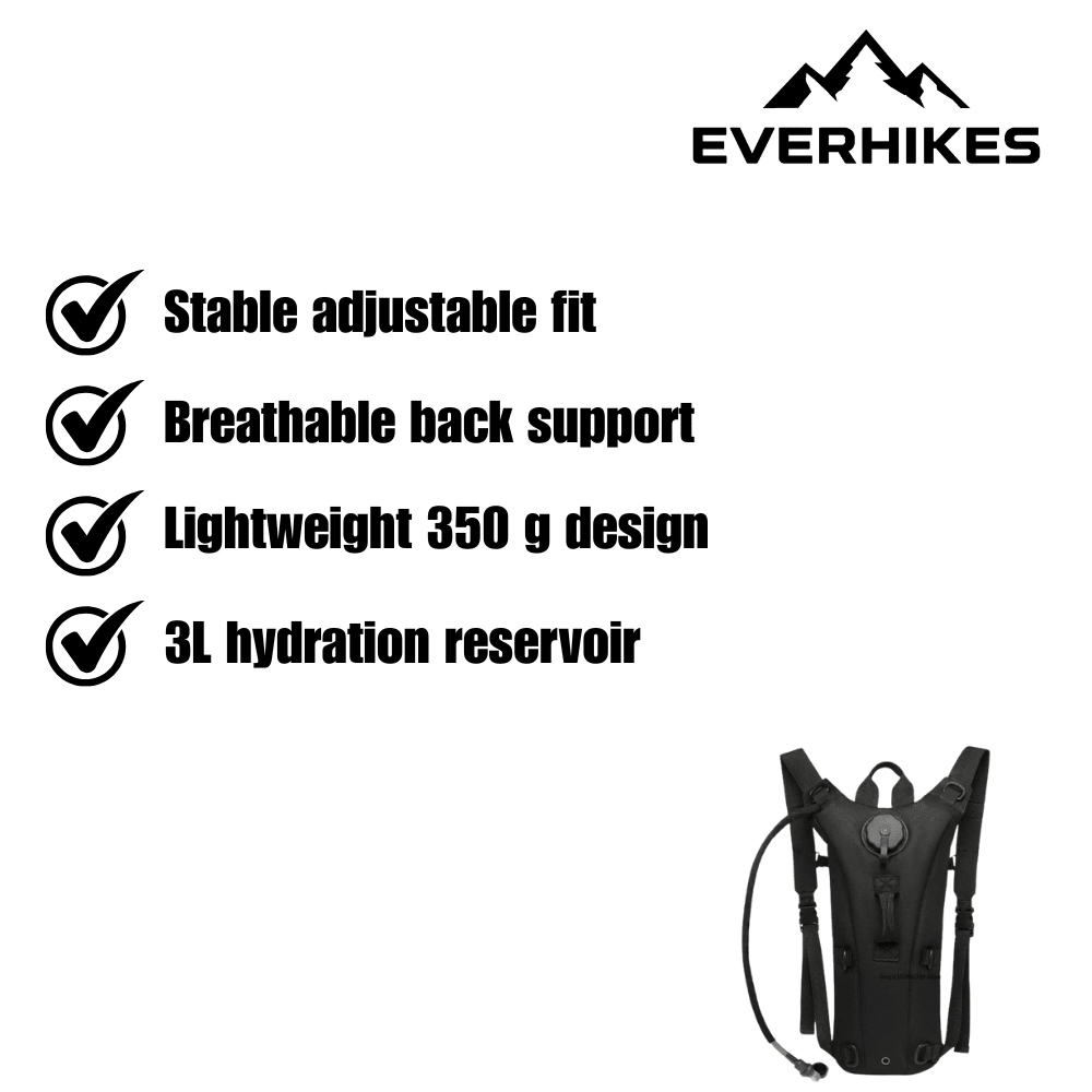 Hydration Backpack Water-Resistant for Hiking, Trail Running & Cycling - Everhikes