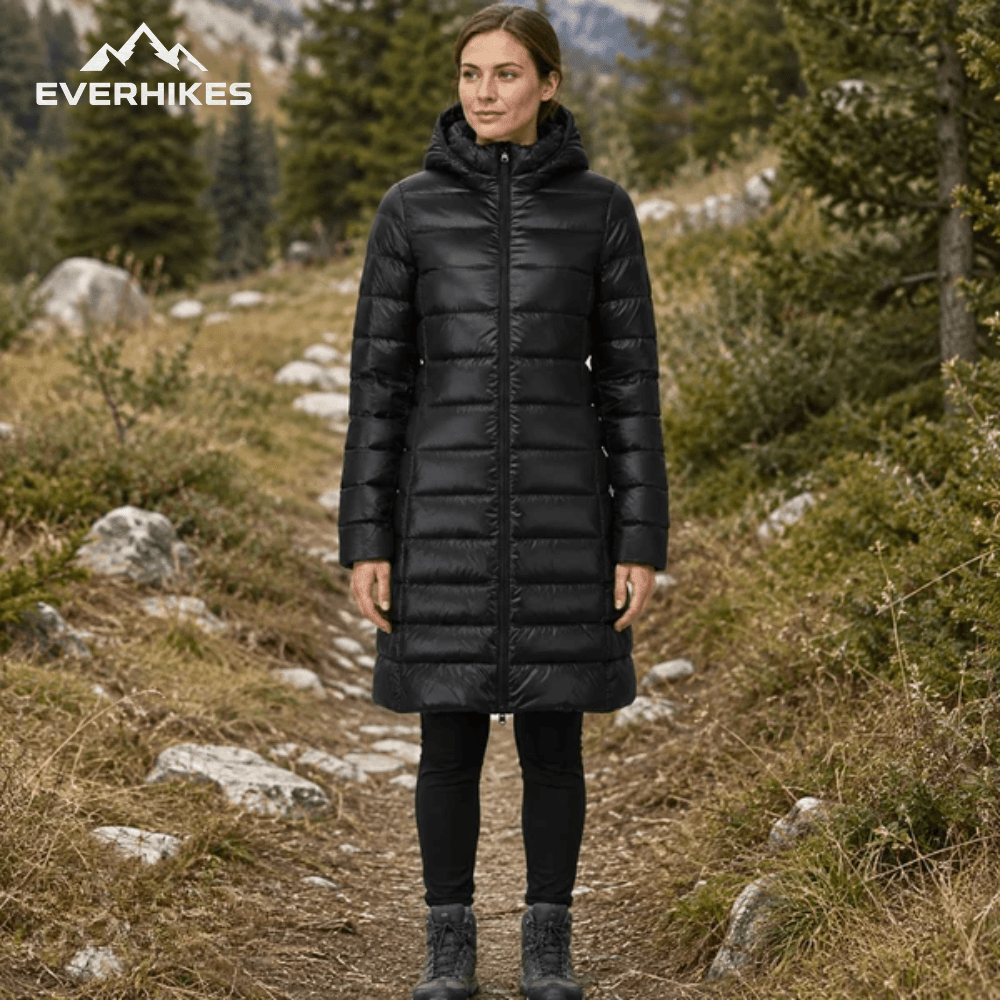 Insulated Jacket, Lightweight Long Outdoor Coat | Everhikes - Everhikes