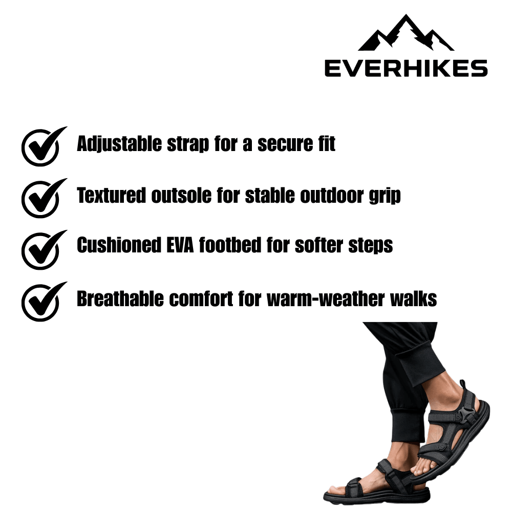 Men's Hiking Sandals Breathable Textile Upper| Everhikes - Everhikes