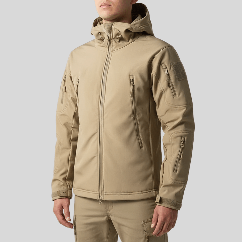 Men’s Softshell Hiking Jacket Windproof Fleece-Lined - Everhikes
