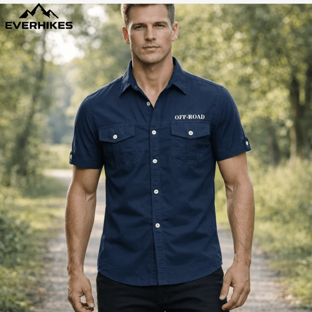 Outdoor Shirt, Breathable Cotton Short - Sleeve | Everhikes - Everhikes