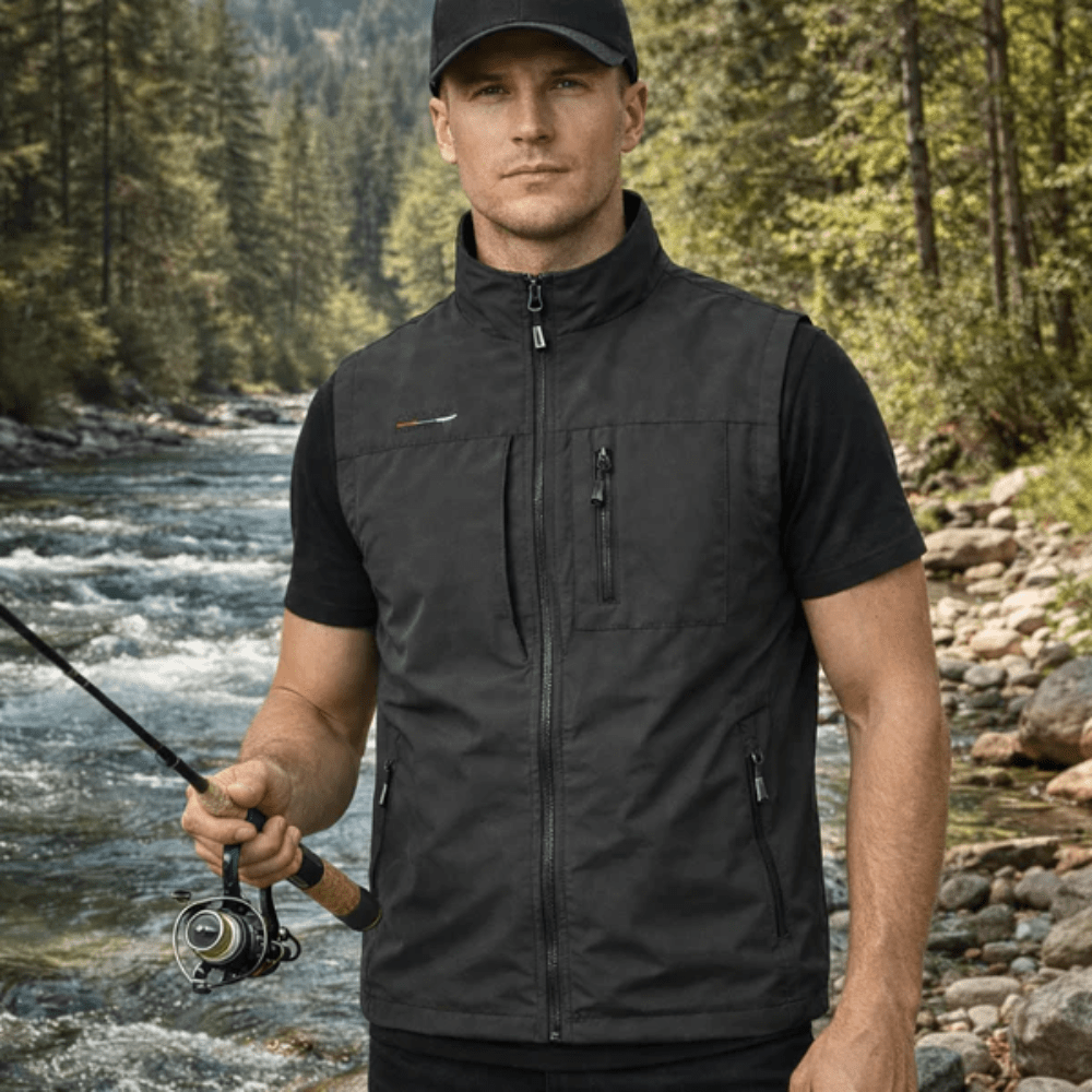 Outdoor Vest for Men, Lightweight Multi - Pocket Hiking Layer - Everhikes