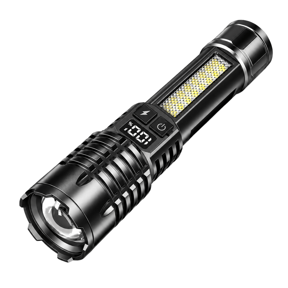 Rechargeable Flashlight Adjustable LED with COB Side Light - Everhikes