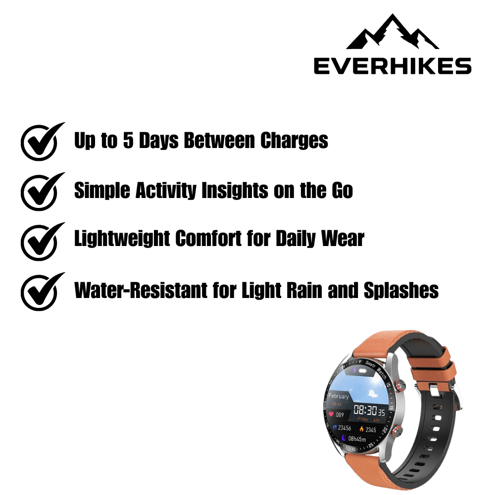 Smartwatch, Lightweight Water - Resistant | Everhikes - Everhikes