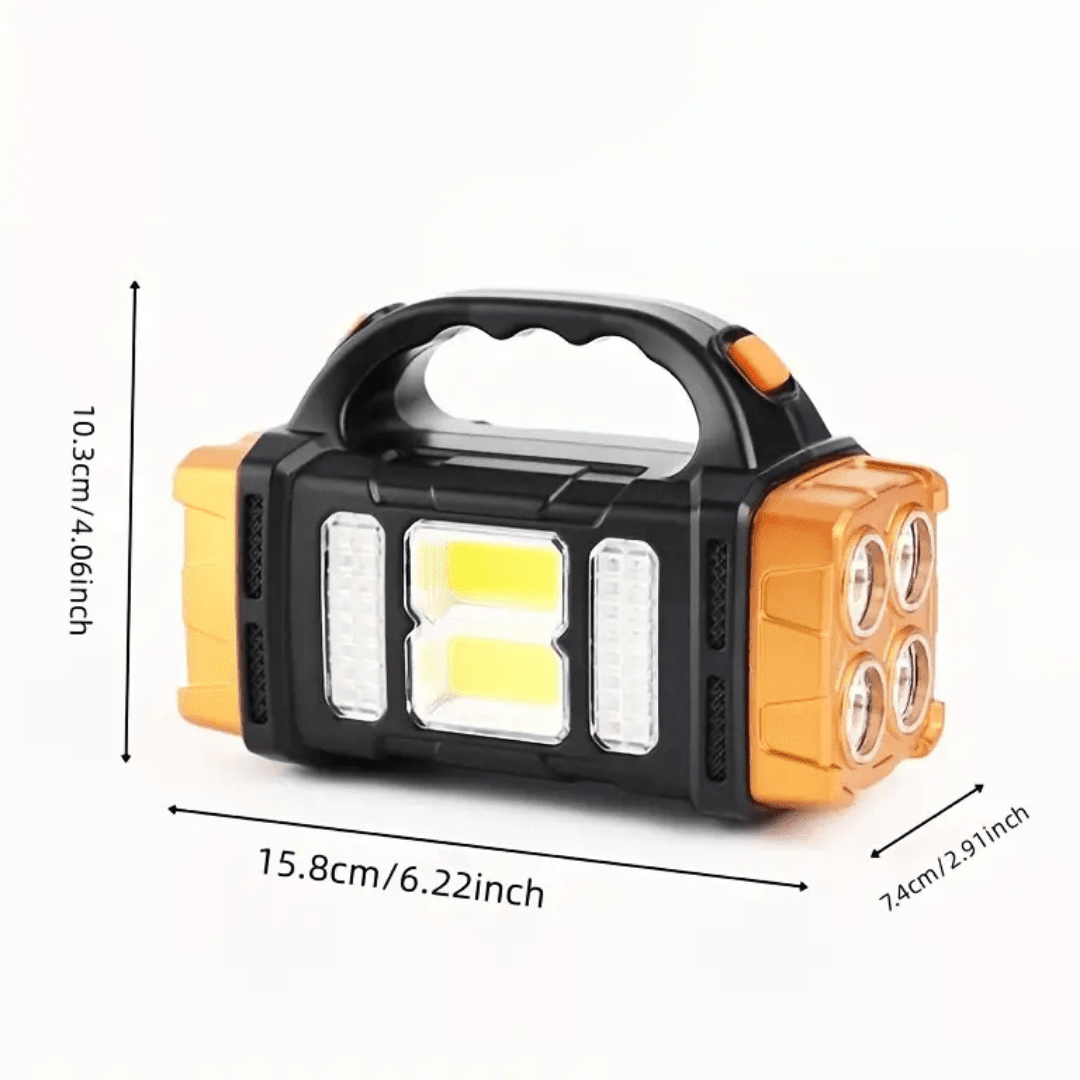 Solar Flashlight, Lightweight Rechargeable Power Bank Light - Everhikes