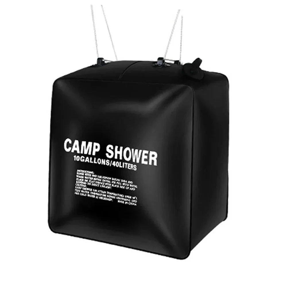 Solar Shower Bag, Lightweight 40L Hanging Camp Shower - Everhikes