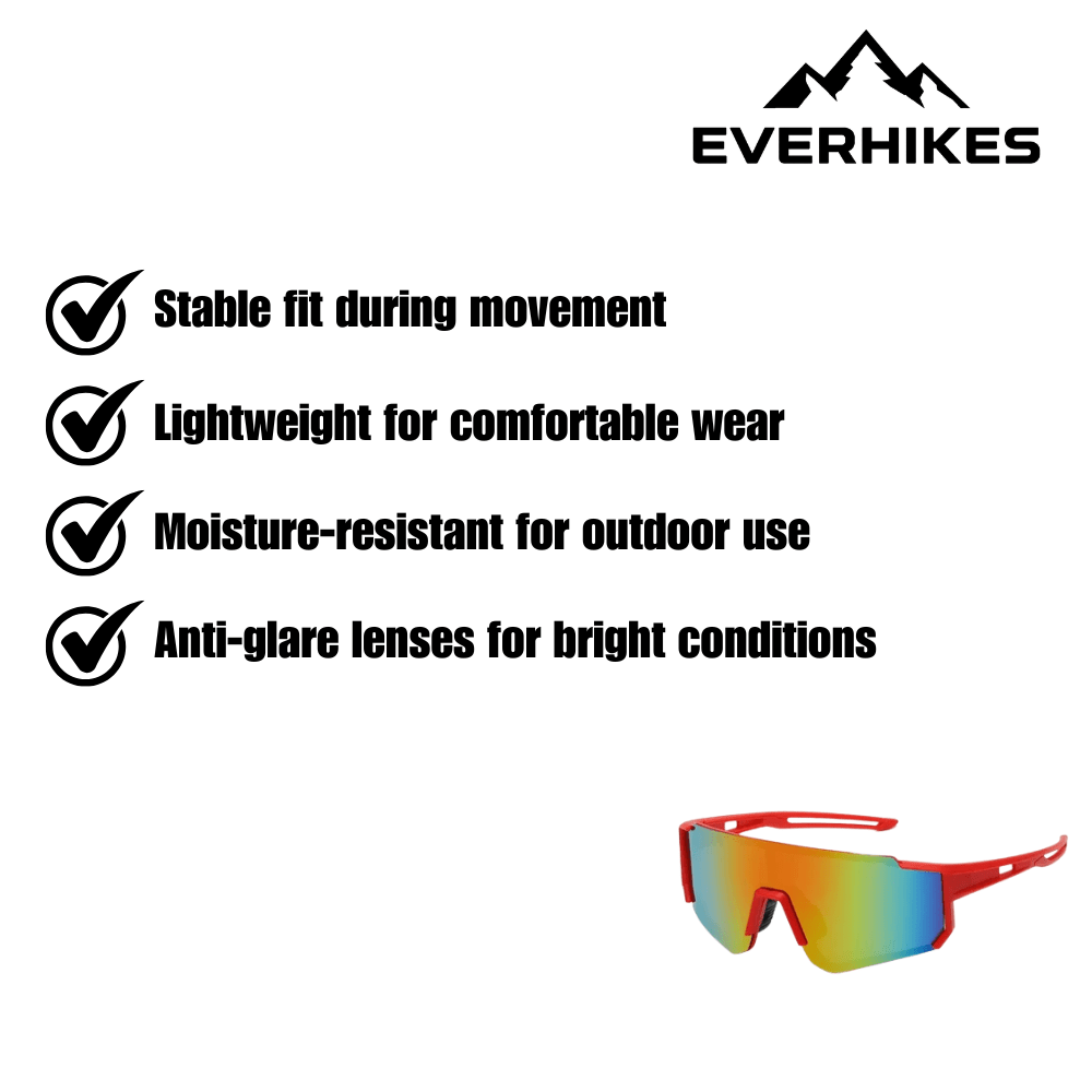 Sports Sunglasses – Lightweight Anti-Glare Ergonomic Fit - Everhikes