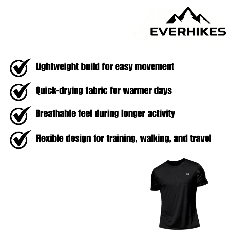 Sports T-Shirt, Lightweight Quick - Drying | Everhikes - Everhikes