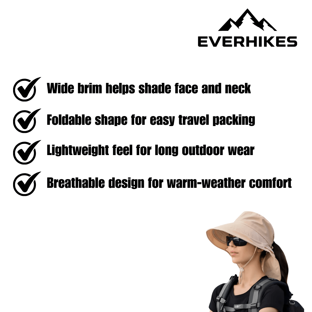 Sun Hat, Lightweight Breathable Women's Fit | Everhikes - Everhikes