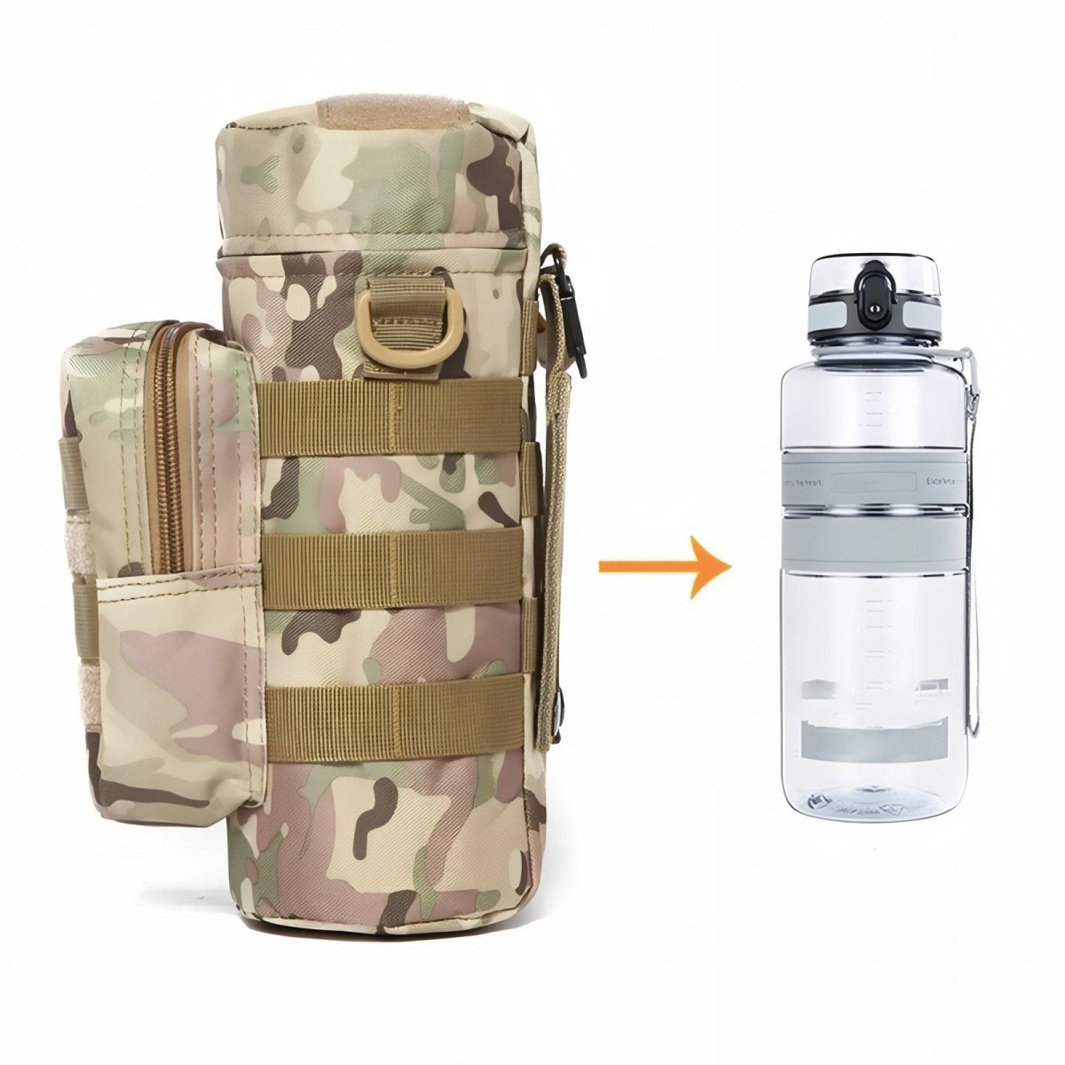 Tactical Water Bottle Holder with Accessory Pocket | Everhikes - Everhikes