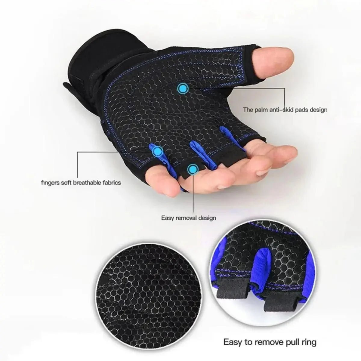 Training Gloves, Breathable Half - Finger Fitness Gloves - Everhikes