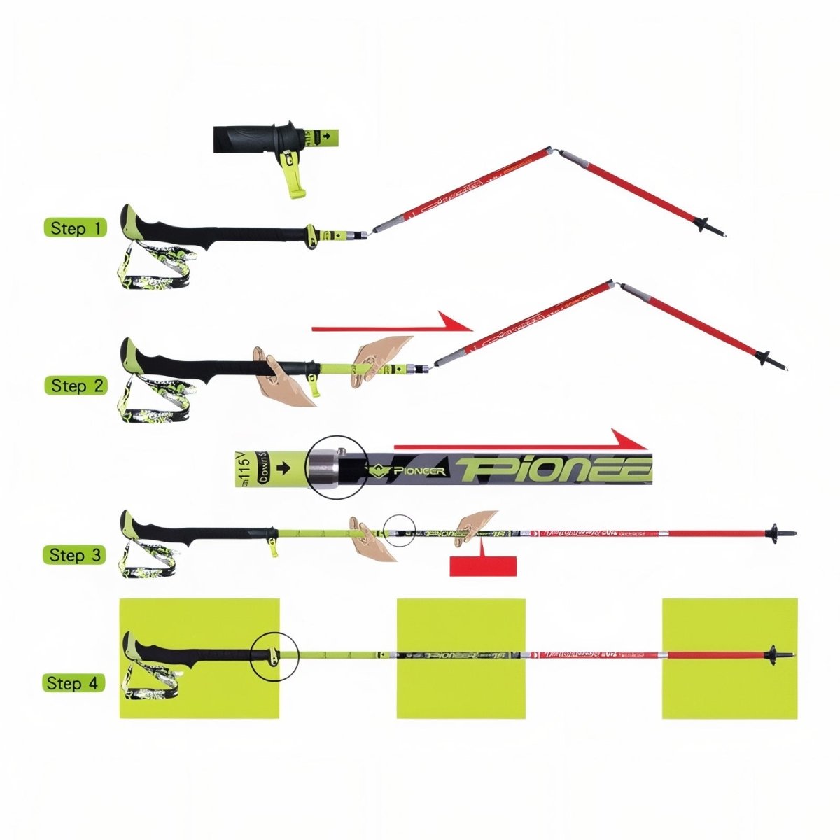 Trekking Pole, Lightweight Folding Carbon | Everhikes - Everhikes