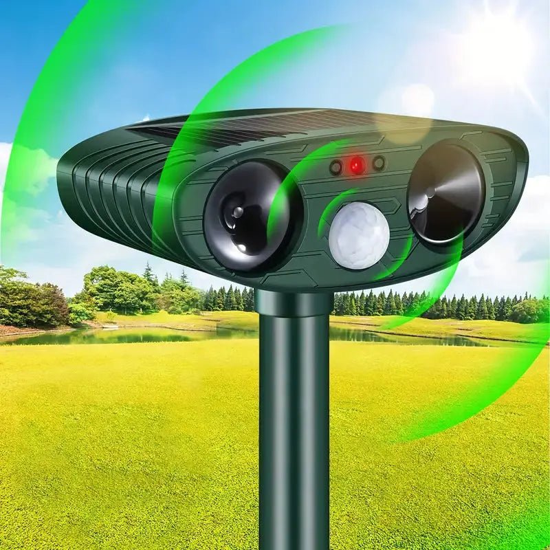 Ultrasonic Animal Repeller Solar-Powered Water-Resistant - Everhikes