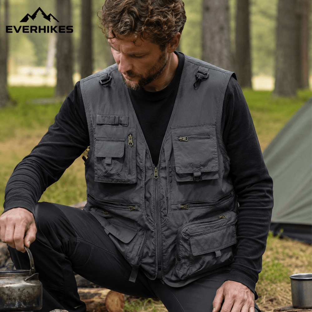 Utility Vest, Lightweight Mesh Multi - Pocket Outdoor Vest | Everhikes - Everhikes