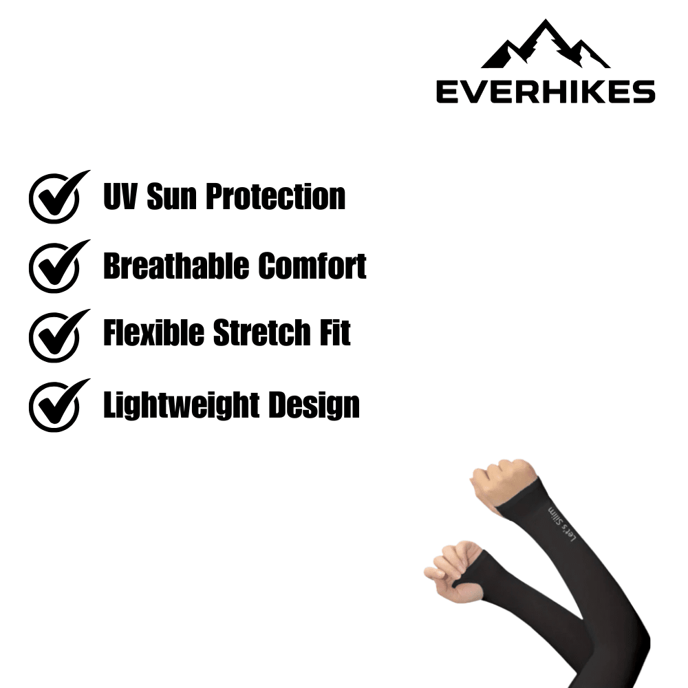 UV Protection Arm Sleeves for Cycling, Running and Hiking - Everhikes