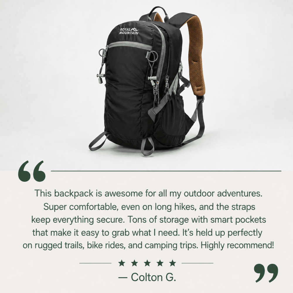 Water-Resistant Hiking Day Pack – Lightweight Outdoor Backpack - Everhikes