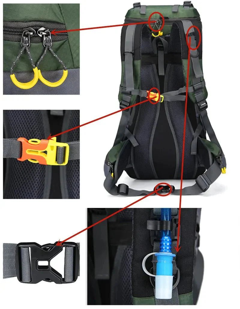 Weather-Resistant 60L Hiking Backpack for Outdoor Adventures - Everhikes