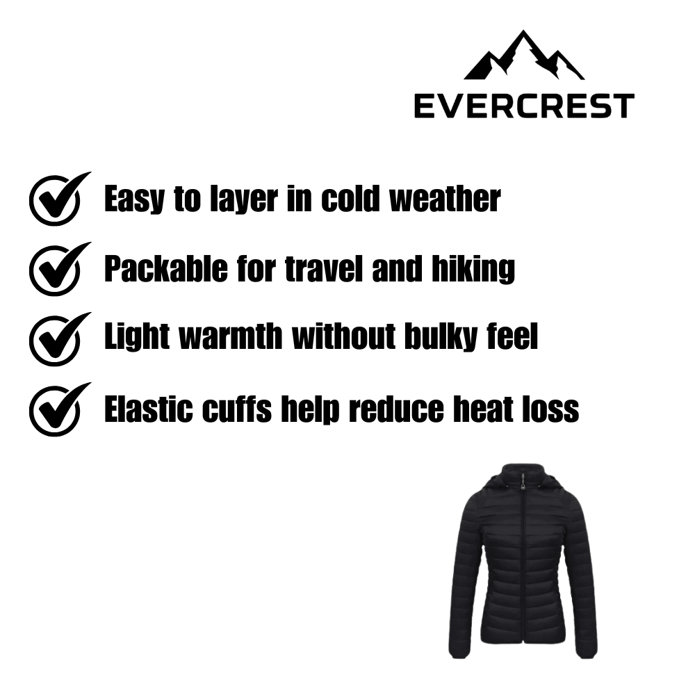 Women’s Insulated Jacket, Lightweight Down Layer | Everhikes - Everhikes
