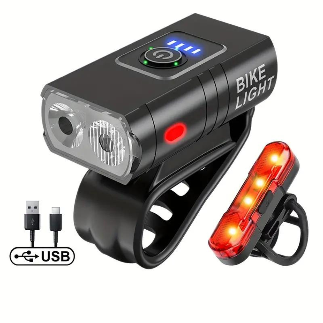 Bike Light Set Rechargeable LED with Front and Rear Lights