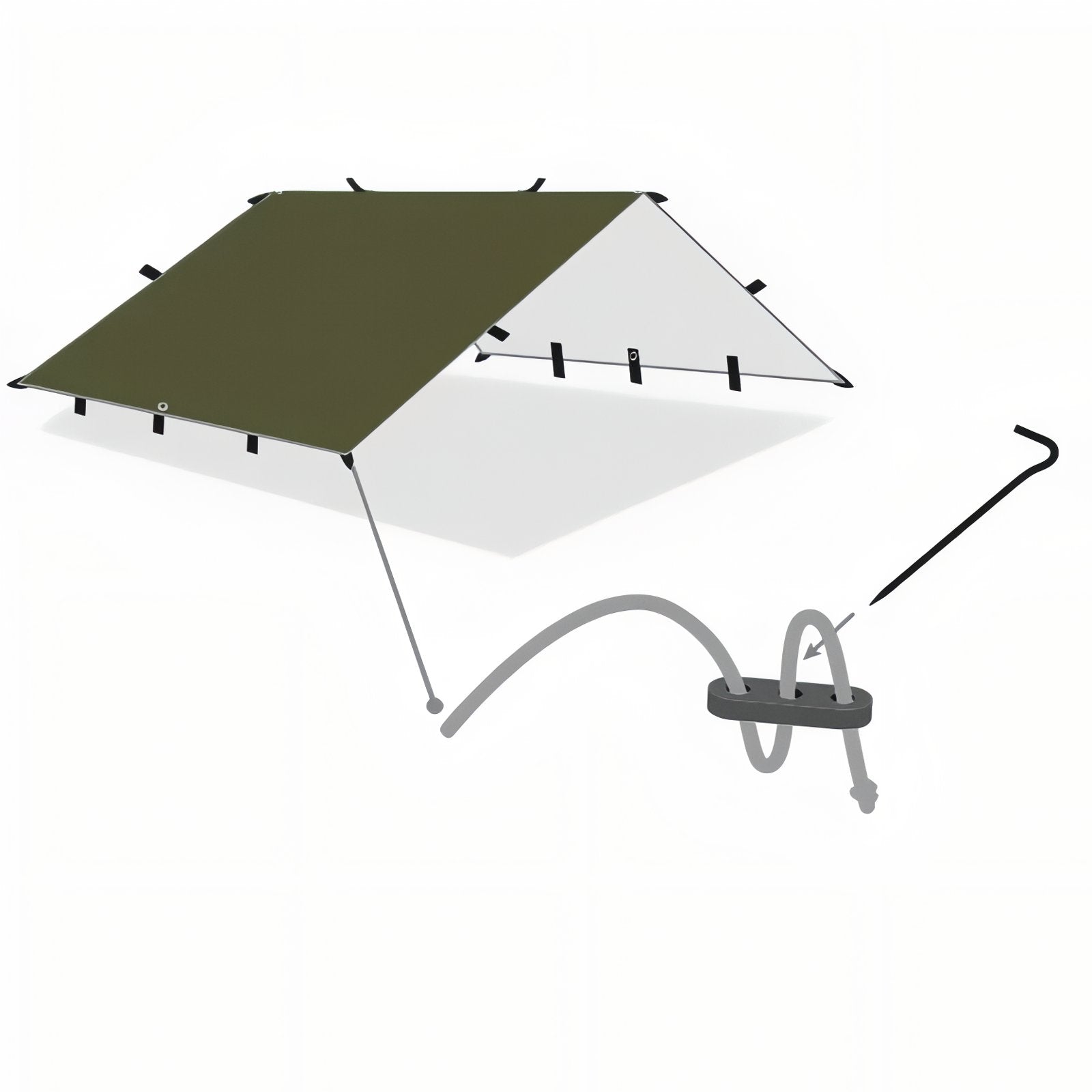 Camping Tarp Lightweight Waterproof Polyester Shelter