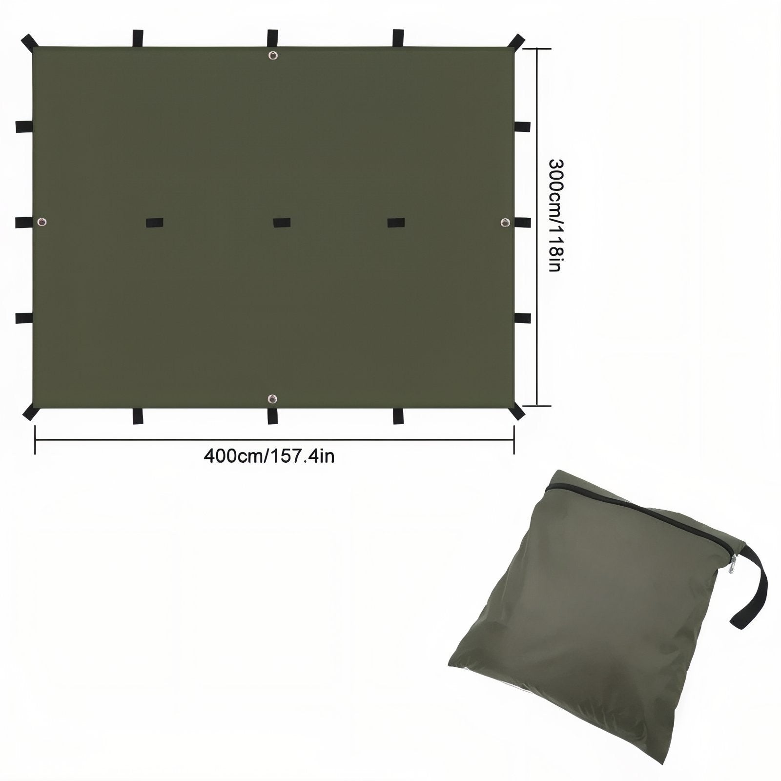 Camping Tarp Lightweight Waterproof Polyester Shelter