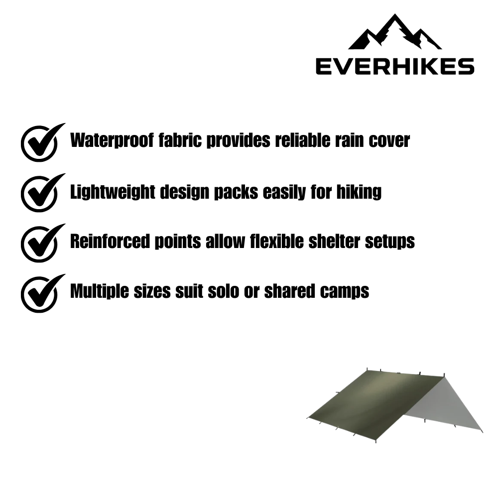 Camping Tarp Lightweight Waterproof Polyester Shelter