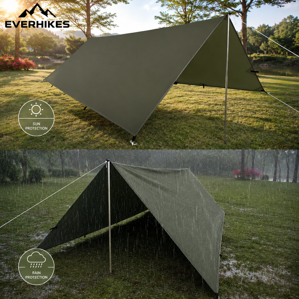 Camping Tarp Lightweight Waterproof Polyester Shelter
